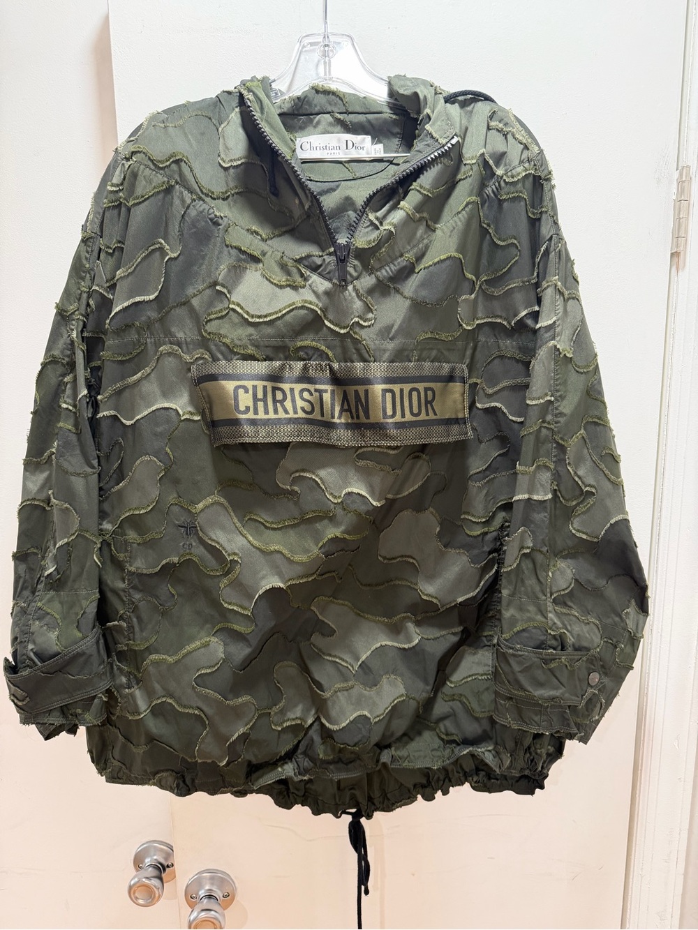 Dior Olive Green Camouflage Zip Pullover